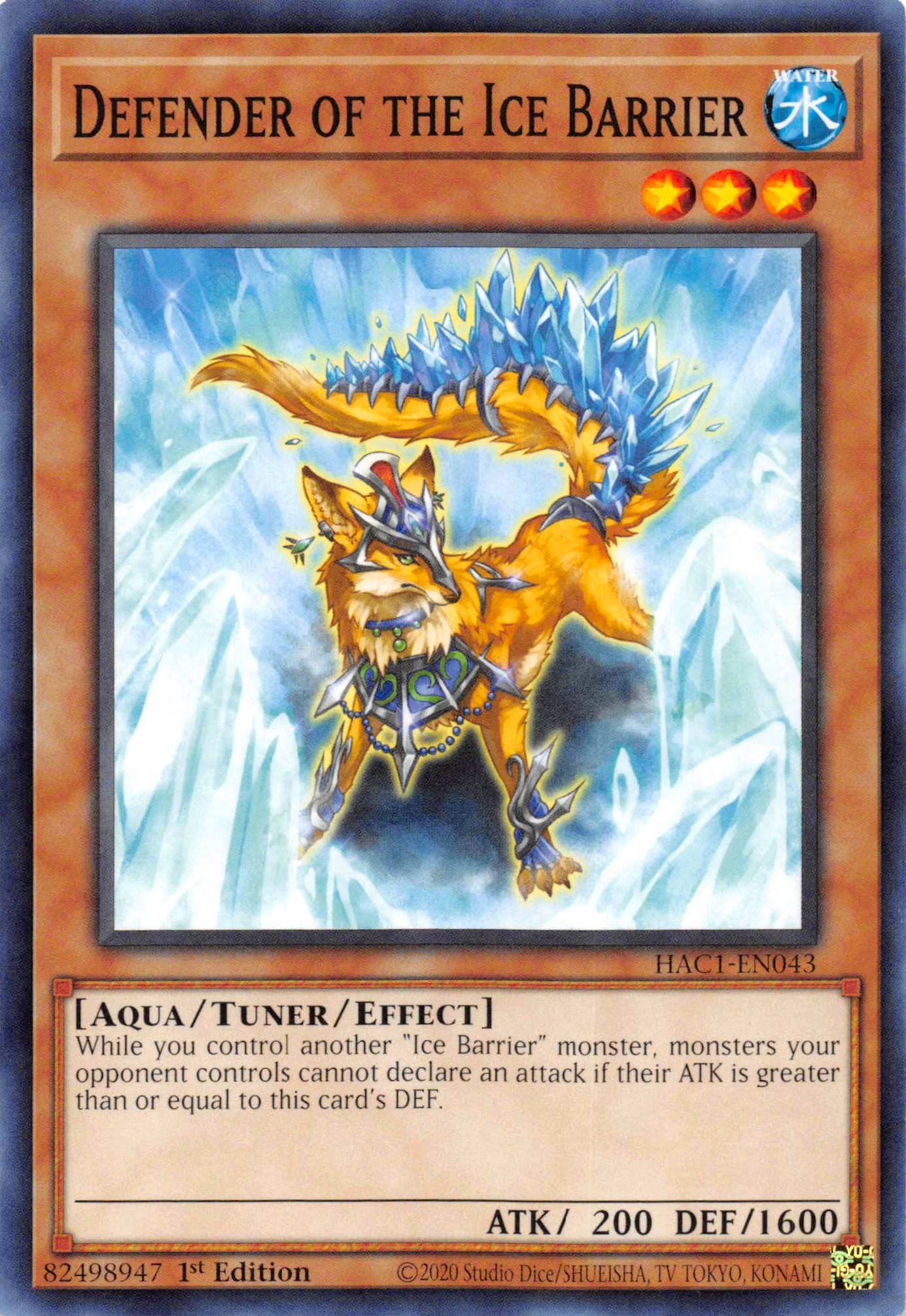 Defender of the Ice Barrier [HAC1-EN043] Common | Card Merchant Takapuna