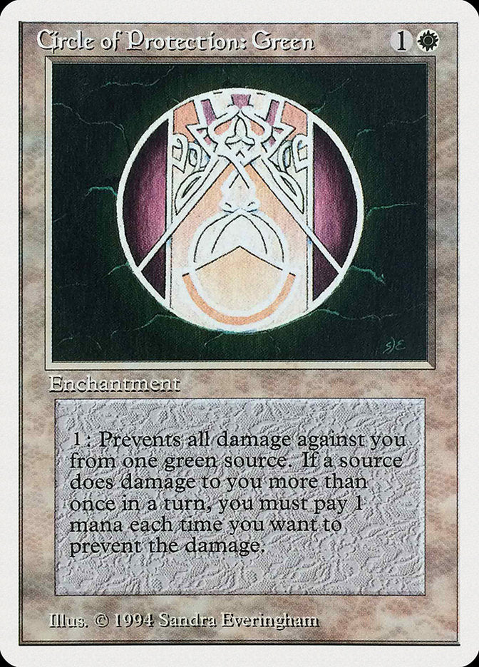 Circle of Protection: Green [Summer Magic / Edgar] | Card Merchant Takapuna