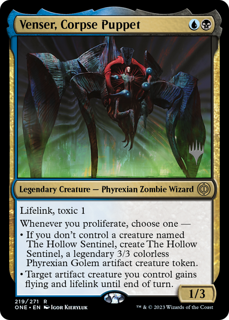 Venser, Corpse Puppet (Promo Pack) [Phyrexia: All Will Be One Promos] | Card Merchant Takapuna