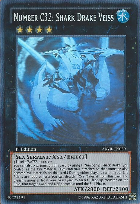 Number C32: Shark Drake Veiss [ABYR-EN039] Ghost Rare | Card Merchant Takapuna