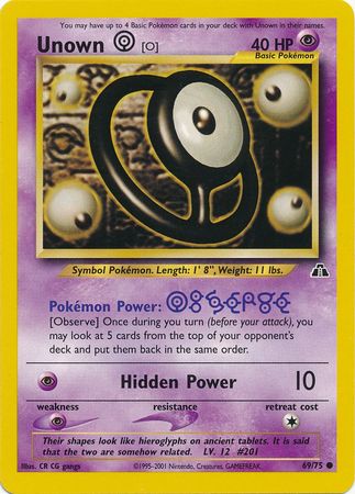 Unown [O] (69/75) [Neo Discovery Unlimited] | Card Merchant Takapuna