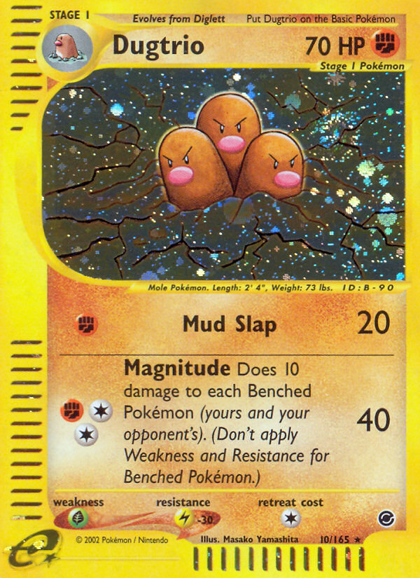 Dugtrio (10/165) [Expedition: Base Set] | Card Merchant Takapuna