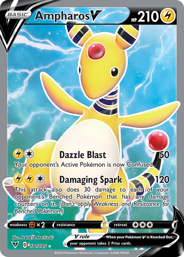 Ampharos V (171/185) [Sword & Shield: Vivid Voltage] | Card Merchant Takapuna