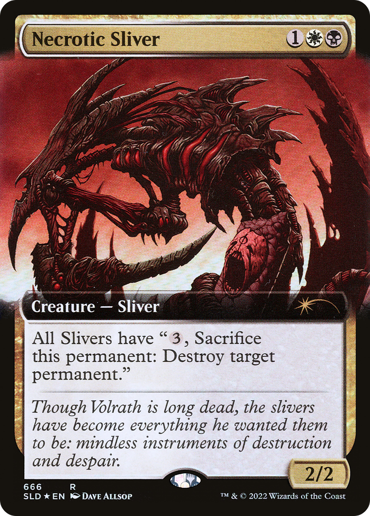 Necrotic Sliver (Extended Art) [Secret Lair Drop Promos] | Card Merchant Takapuna