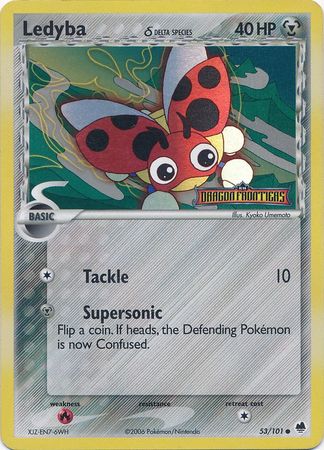 Ledyba (53/101) (Delta Species) (Stamped) [EX: Dragon Frontiers] | Card Merchant Takapuna