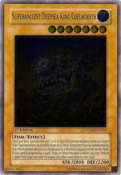 Superancient Deepsea King Coelacanth [PTDN-EN034] Ultimate Rare | Card Merchant Takapuna