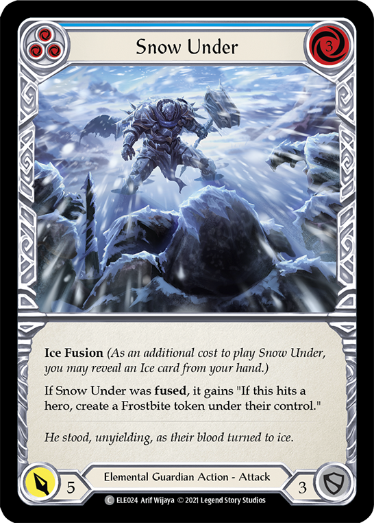 Snow Under (Blue) [ELE024] (Tales of Aria)  1st Edition Normal | Card Merchant Takapuna