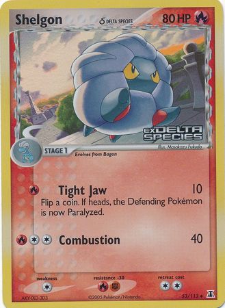 Shelgon (53/113) (Delta Species) (Stamped) [EX: Delta Species] | Card Merchant Takapuna