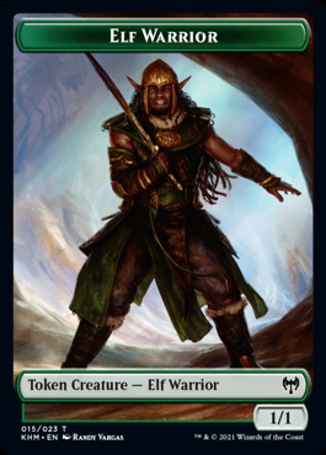 Elf Warrior Token [Kaldheim Tokens] | Card Merchant Takapuna