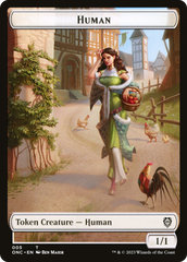 Human // Spirit Double-Sided Token [Phyrexia: All Will Be One Commander Tokens] | Card Merchant Takapuna