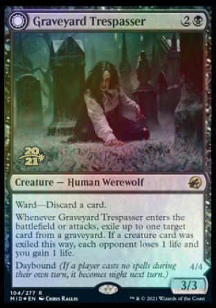 Graveyard Trespasser // Graveyard Glutton [Innistrad: Midnight Hunt Prerelease Promos] | Card Merchant Takapuna