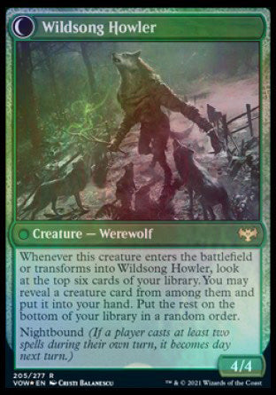 Howlpack Piper // Wildsong Howler [Innistrad: Crimson Vow Prerelease Promos] | Card Merchant Takapuna