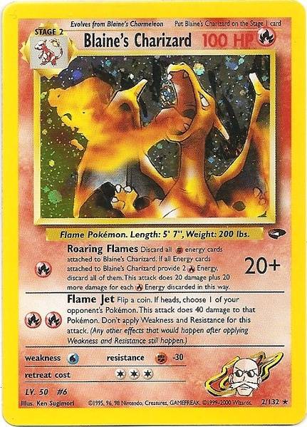 Blaine's Charizard (2/132) [Gym Challenge Unlimited] | Card Merchant Takapuna