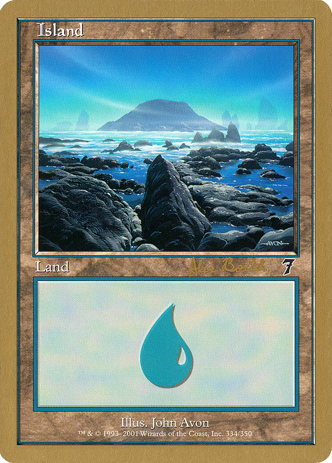 Island (ab334) (Alex Borteh) [World Championship Decks 2001] | Card Merchant Takapuna