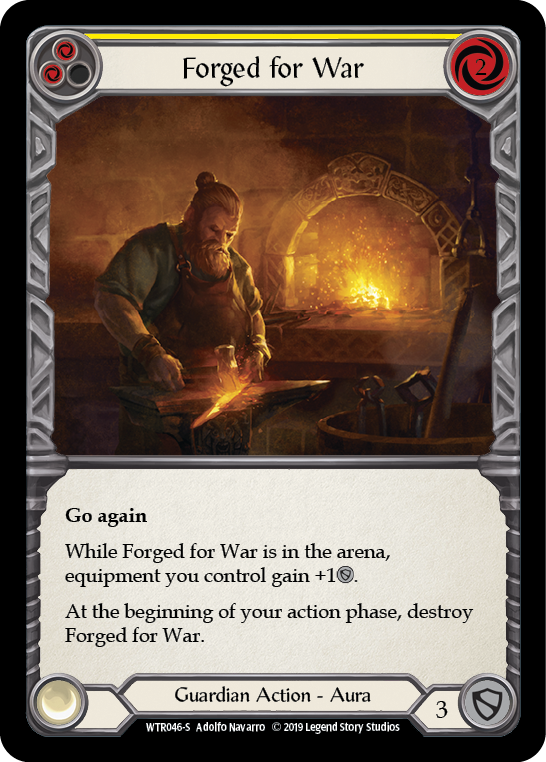 Forged for War [WTR046-S] (Welcome to Rathe)  Alpha Print Rainbow Foil | Card Merchant Takapuna