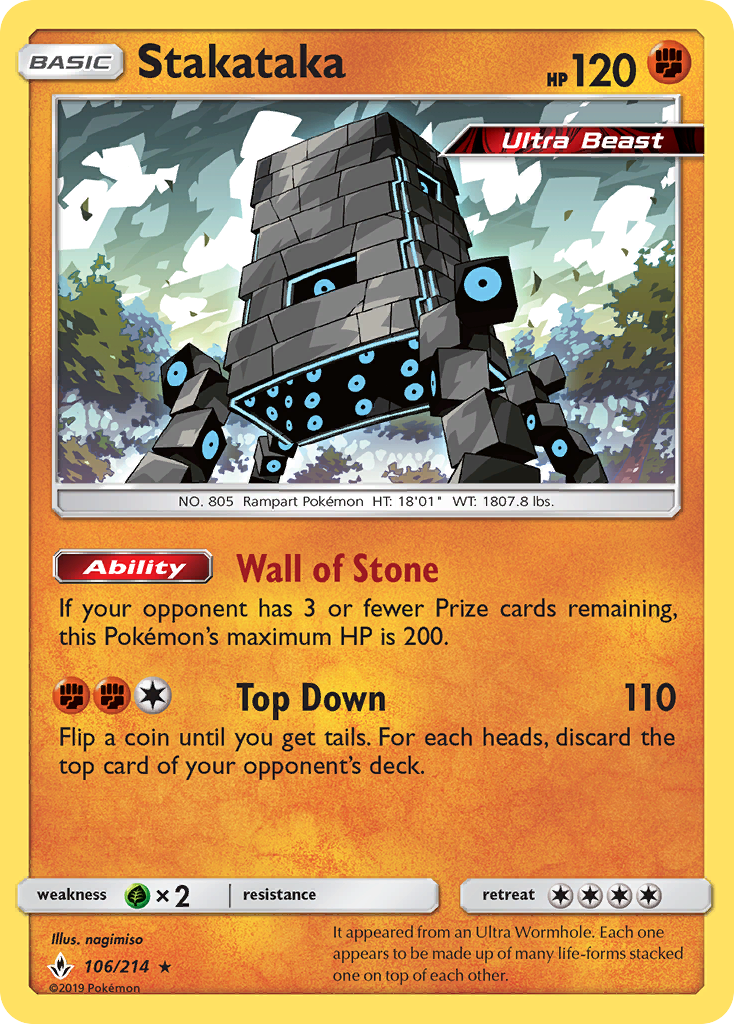 Stakataka (106/214) [Sun & Moon: Unbroken Bonds] | Card Merchant Takapuna