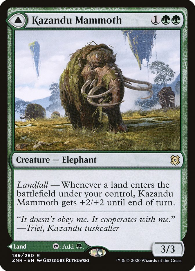 Kazandu Mammoth // Kazandu Valley [Zendikar Rising] | Card Merchant Takapuna