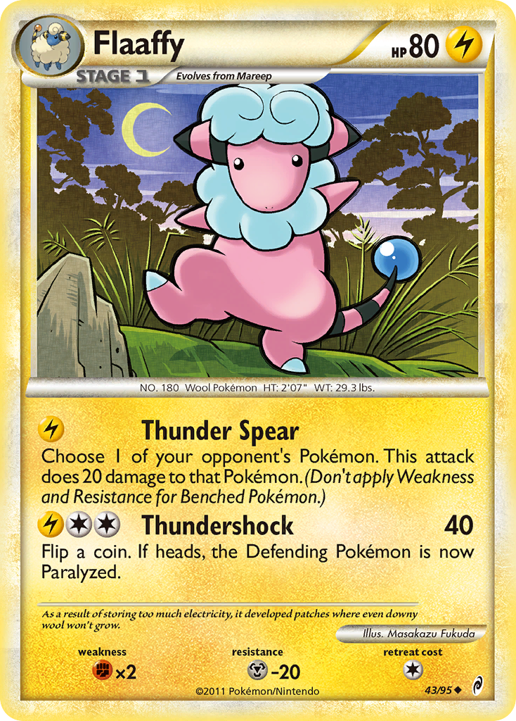 Flaaffy (43/95) [HeartGold & SoulSilver: Call of Legends] | Card Merchant Takapuna