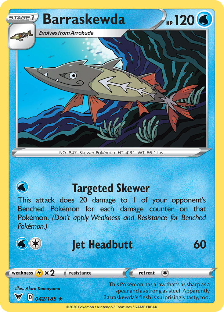 Barraskewda (042/185) [Sword & Shield: Vivid Voltage] | Card Merchant Takapuna