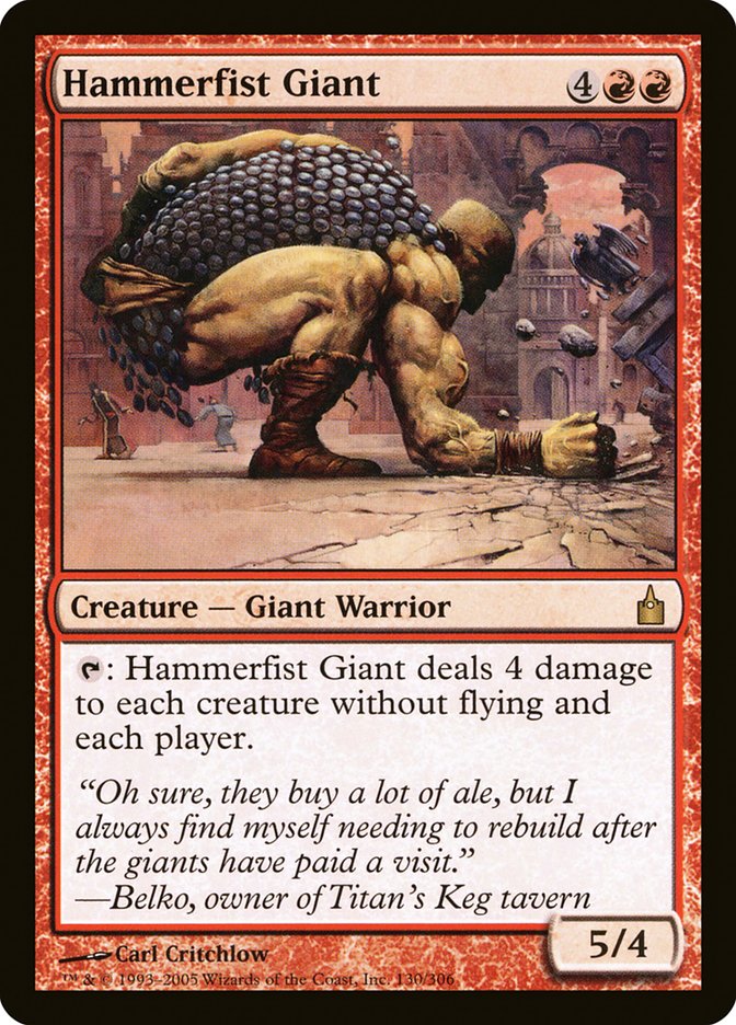 Hammerfist Giant [Ravnica: City of Guilds] | Card Merchant Takapuna