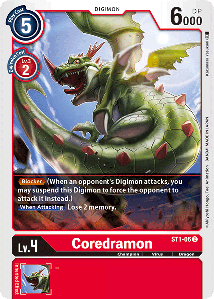 Coredramon [ST1-06] [Starter Deck: Gaia Red] | Card Merchant Takapuna