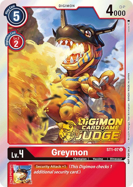 Greymon [ST1-07] (Judge Pack 1) [Starter Deck: Gaia Red Promos] | Card Merchant Takapuna