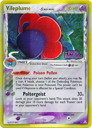 Vileplume (17/110) (Delta Species) (Stamped) [EX: Holon Phantoms] | Card Merchant Takapuna