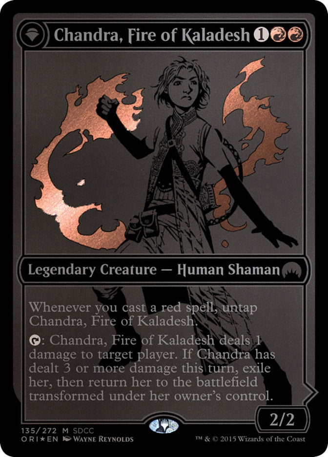 Chandra, Fire of Kaladesh // Chandra, Roaring Flame [San Diego Comic-Con 2015] | Card Merchant Takapuna