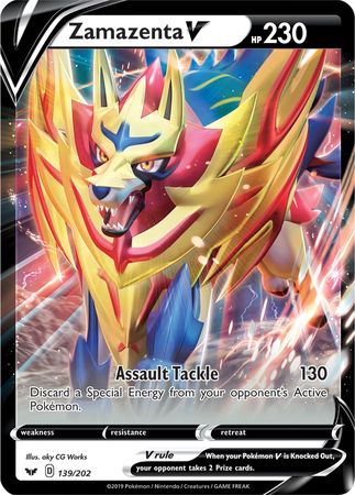 Zamazenta V (139/202) (Jumbo Card) [Sword & Shield: Base Set] | Card Merchant Takapuna