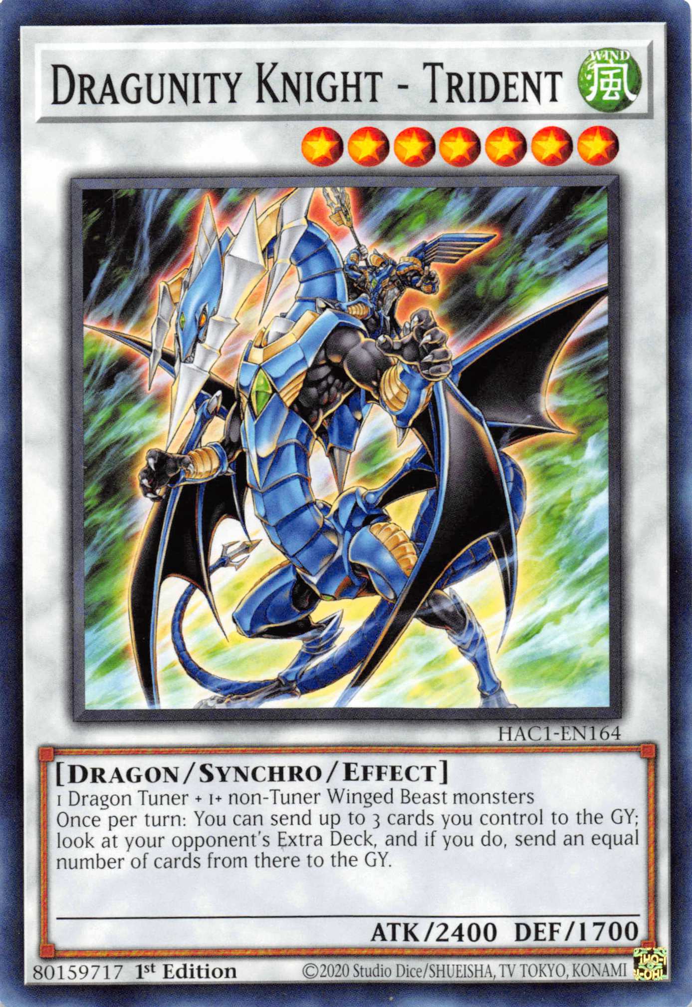 Dragunity Knight - Trident [HAC1-EN164] Common | Card Merchant Takapuna