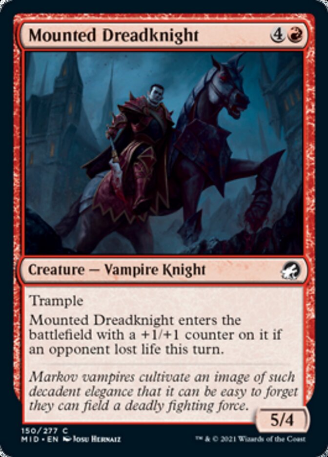 Mounted Dreadknight [Innistrad: Midnight Hunt] | Card Merchant Takapuna