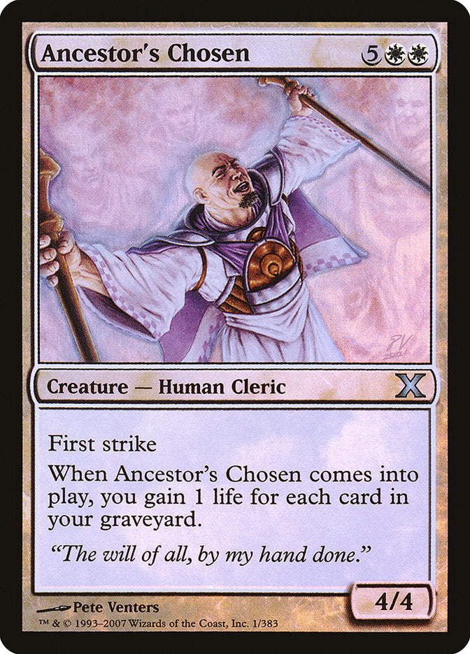 Ancestor's Chosen (Premium Foil) [Tenth Edition] | Card Merchant Takapuna