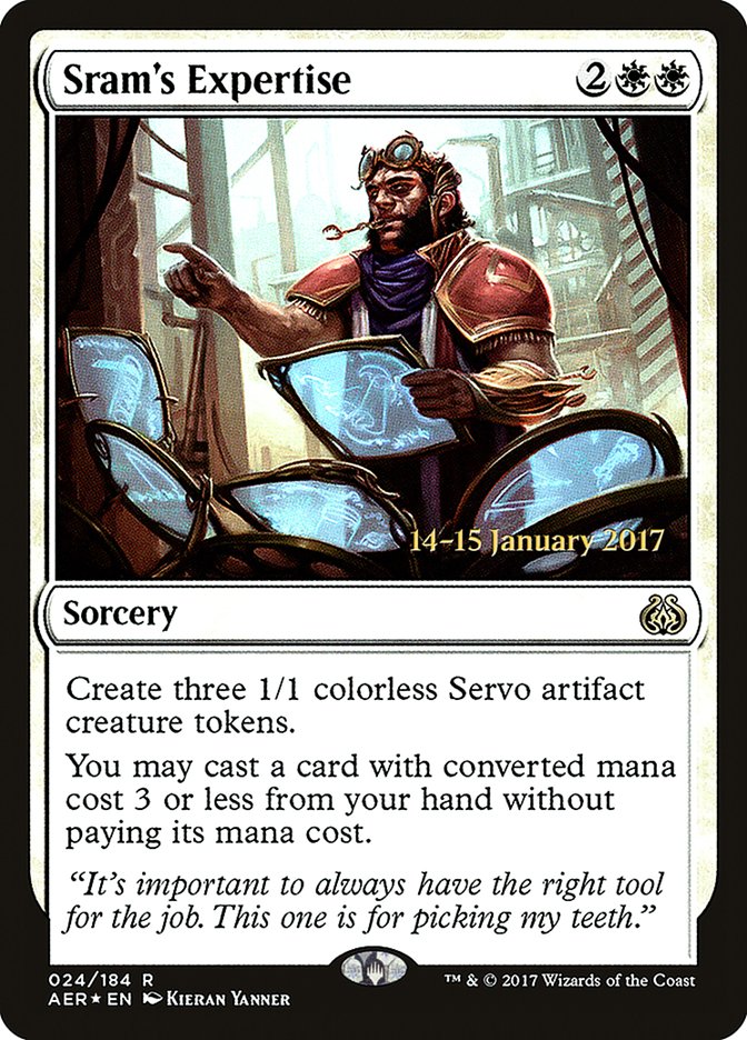 Sram's Expertise [Aether Revolt Prerelease Promos] | Card Merchant Takapuna