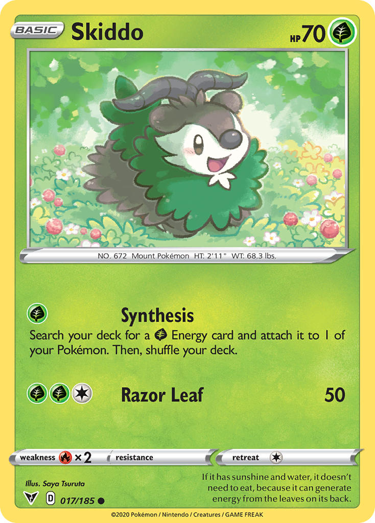 Skiddo (017/185) [Sword & Shield: Vivid Voltage] | Card Merchant Takapuna