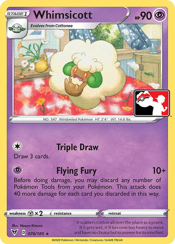 Whimsicott (076/185) [Prize Pack Series One] | Card Merchant Takapuna