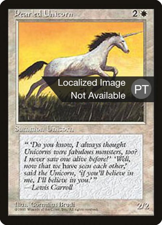 Pearled Unicorn [Fourth Edition (Foreign Black Border)] | Card Merchant Takapuna