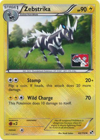 Zebstrika (42/114) (League Promo) [Black & White: Base Set] | Card Merchant Takapuna