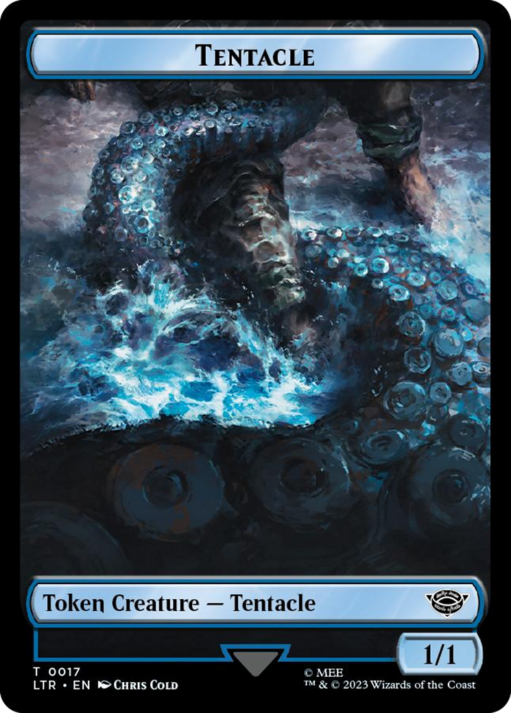 Tentacle // Food (0023) Double-Sided Token (Surge Foil) [The Lord of the Rings: Tales of Middle-Earth Tokens] | Card Merchant Takapuna