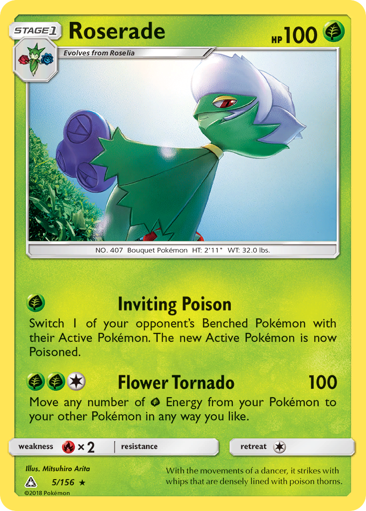 Roserade (5/156) [Sun & Moon: Ultra Prism] | Card Merchant Takapuna