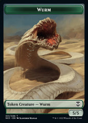 Elf Warrior // Wurm Double-Sided Token [Streets of New Capenna Commander Tokens] | Card Merchant Takapuna