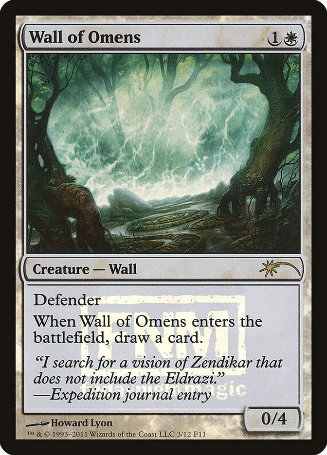 Wall of Omens [Friday Night Magic 2011] | Card Merchant Takapuna