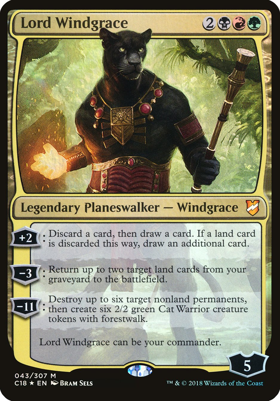 Lord Windgrace (Oversized) [Commander 2018 Oversized] | Card Merchant Takapuna