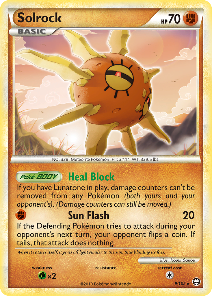 Solrock (9/102) [HeartGold & SoulSilver: Triumphant] | Card Merchant Takapuna