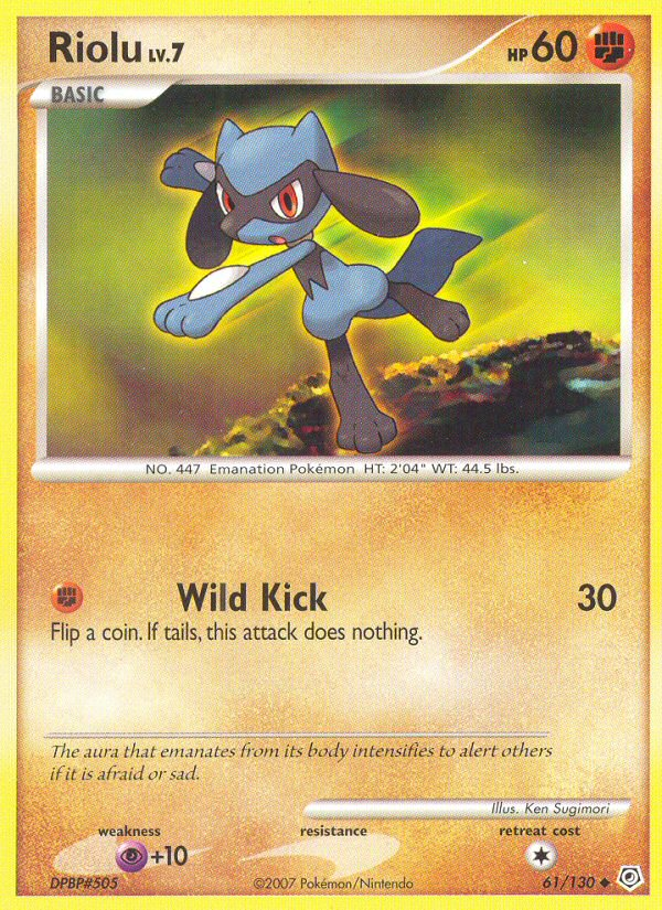 Riolu (61/130) [Diamond & Pearl: Base Set] | Card Merchant Takapuna