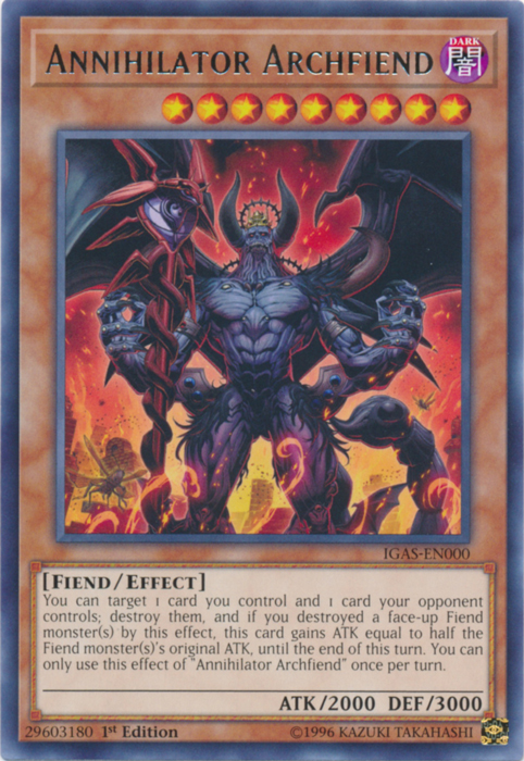 Annihilator Archfiend [IGAS-EN000] Rare | Card Merchant Takapuna