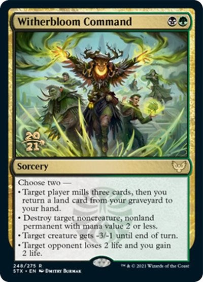 Witherbloom Command [Strixhaven: School of Mages Prerelease Promos] | Card Merchant Takapuna