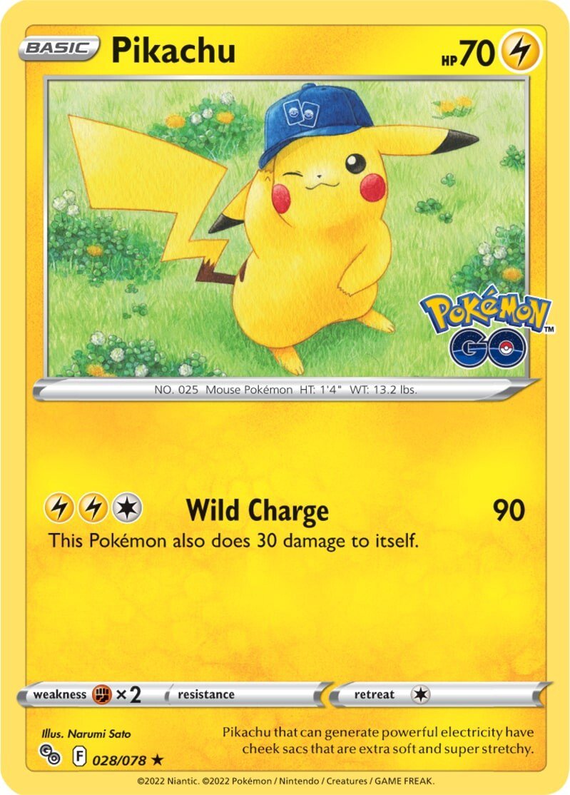 Pikachu (028/078) [Pokémon GO] | Card Merchant Takapuna