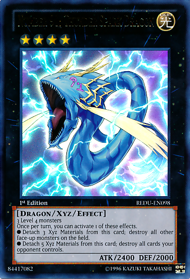 Number 91: Thunder Spark Dragon [REDU-EN098] Ultra Rare | Card Merchant Takapuna