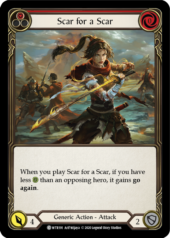 Scar for a Scar (Red) [U-WTR191] (Welcome to Rathe Unlimited)  Unlimited Normal | Card Merchant Takapuna