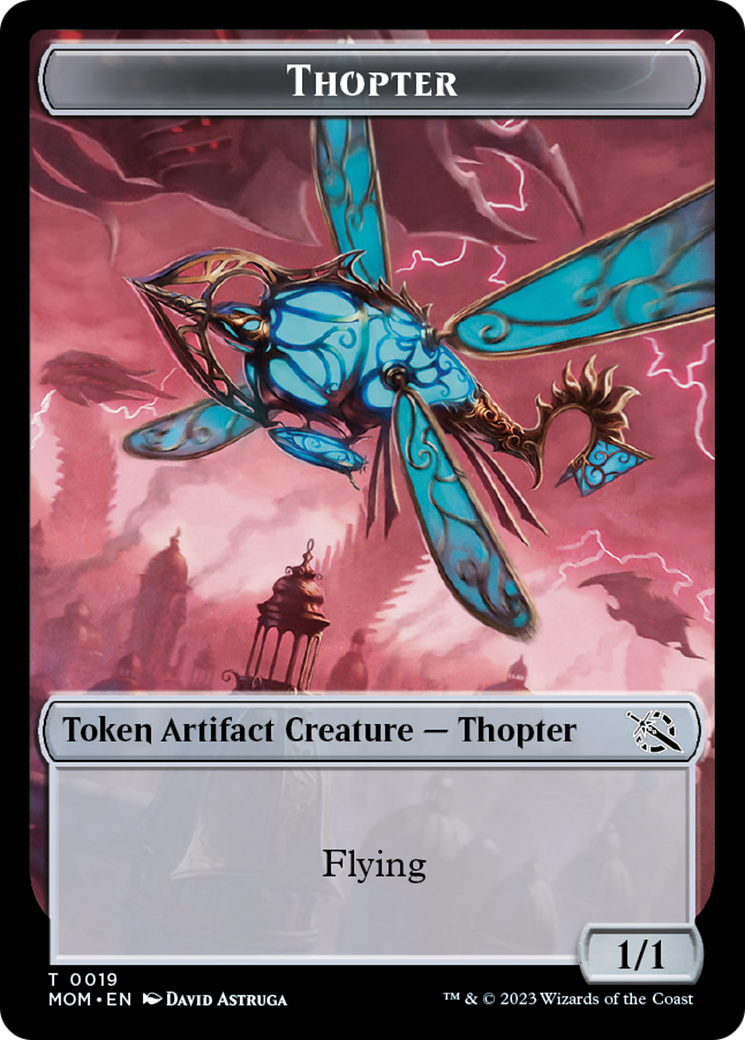 Thopter // Beast Double-Sided Token [March of the Machine Commander Tokens] | Card Merchant Takapuna